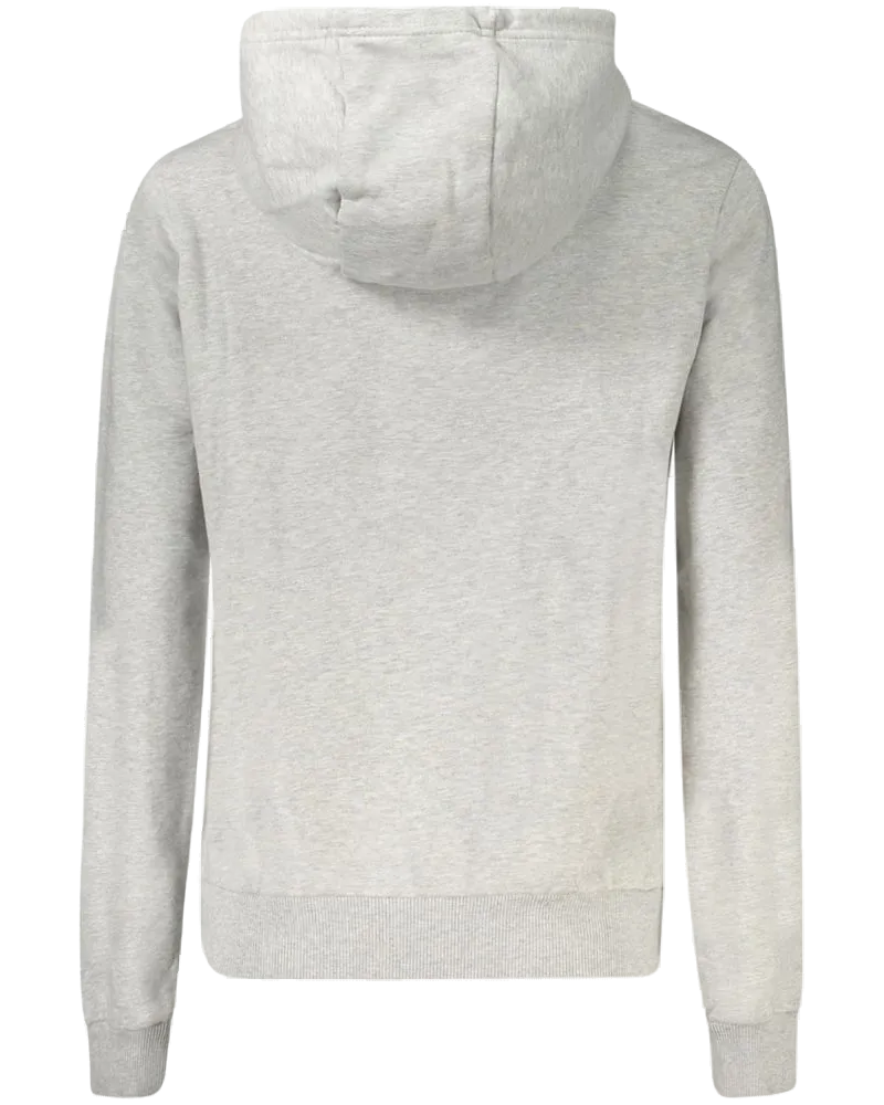 Napapijri Logo-Embroidered Cotton Hoodie — Gray Gray