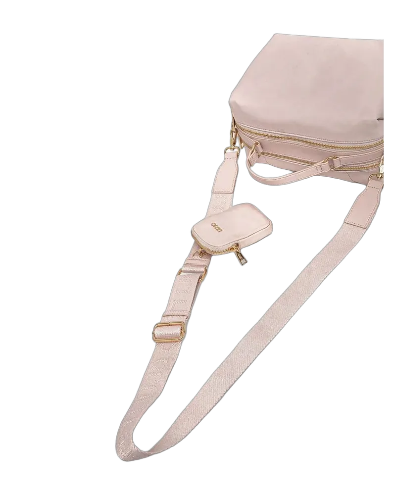 Liu Jo Quilted Polyester Satchel — Beige Beige