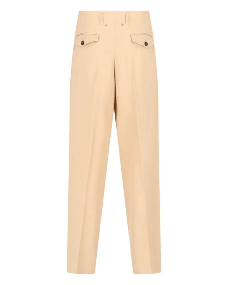 Golden Goose Women's Trousers Beige Virgin Wool Beige