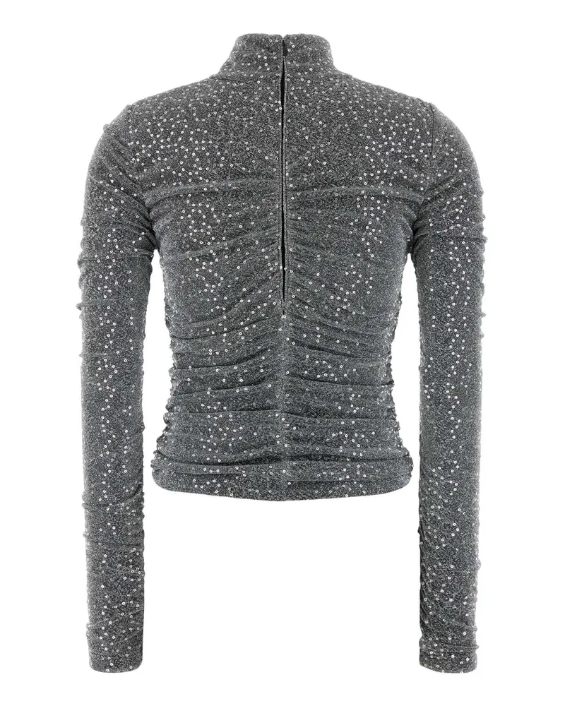Dolce & Gabbana Women's Silver Jersey Top Melangegrigio Maglie Silver