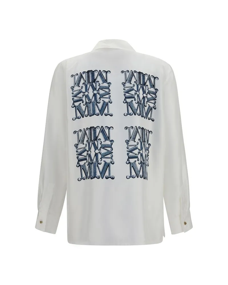 Max Mara Women's White Silk Dress Shirt White