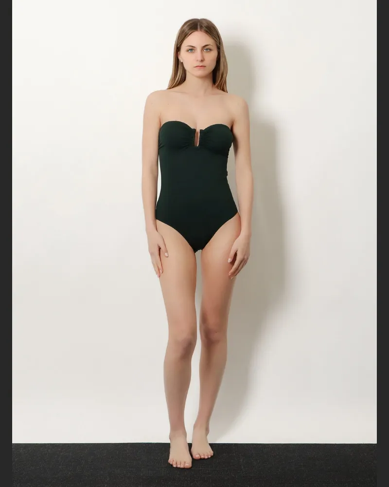 Eres Women's Lycra One Piece Swimsuit Green Polyamide Swimwear Sea Clothing Green