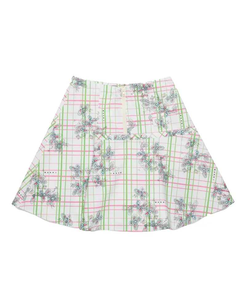 Marni Structured Cotton Skirt — Yellow Yellow
