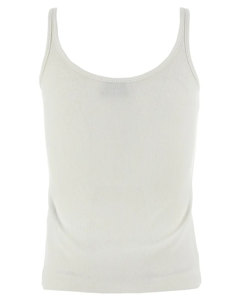 OFF-WHITE Women's White Cotton Sleeveles T-Shirt White