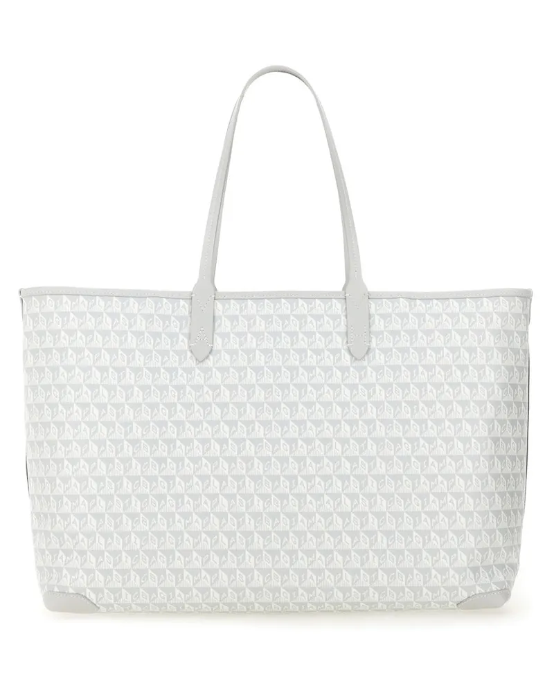 Anya Hindmarch Women's I Am A Plastic Bag Wink Tote Baby Blue Cowhide - Bos Taurus Farmed Handbags Hand Blue