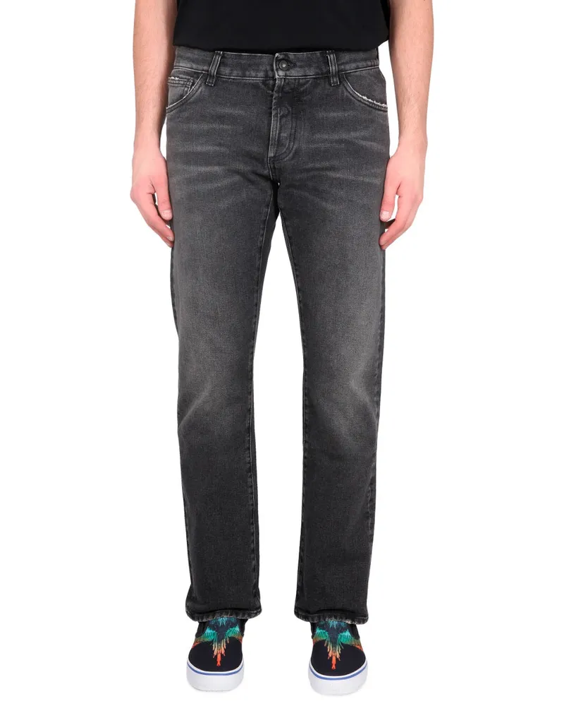Marcelo Burlon | County of Milan Cross-Logo Cotton Jeans — Black Black