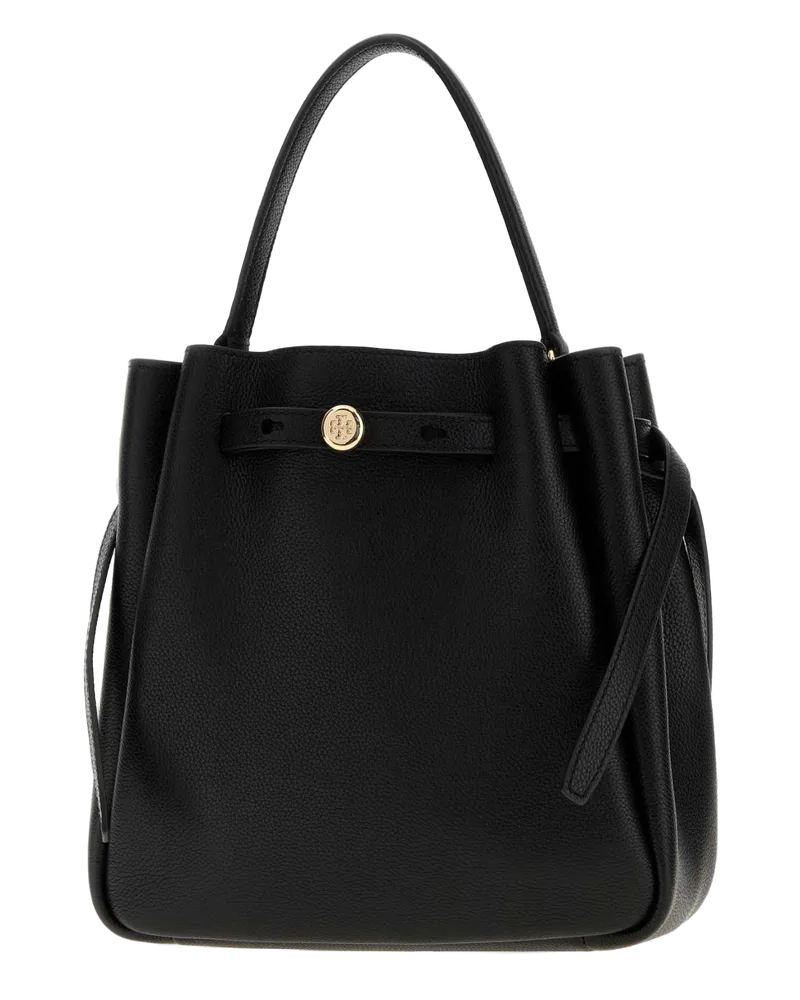 Tory Burch Leather Bucket Bag — Black Black