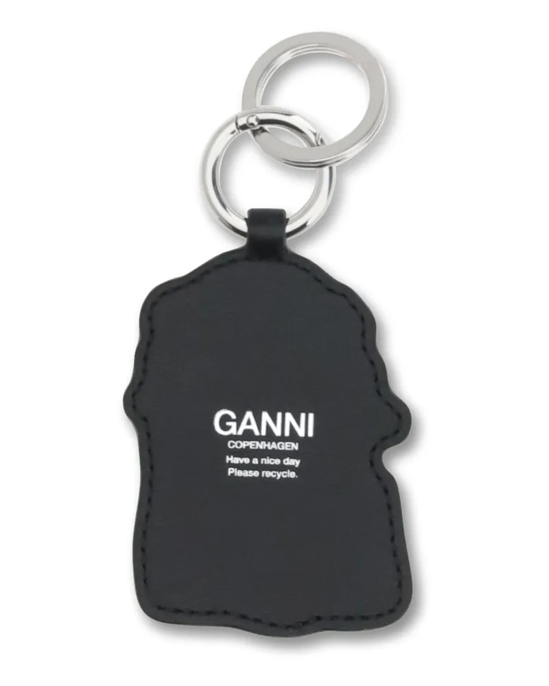 Ganni Women's Poodle Key Ring Black Keyrings E Chains Black