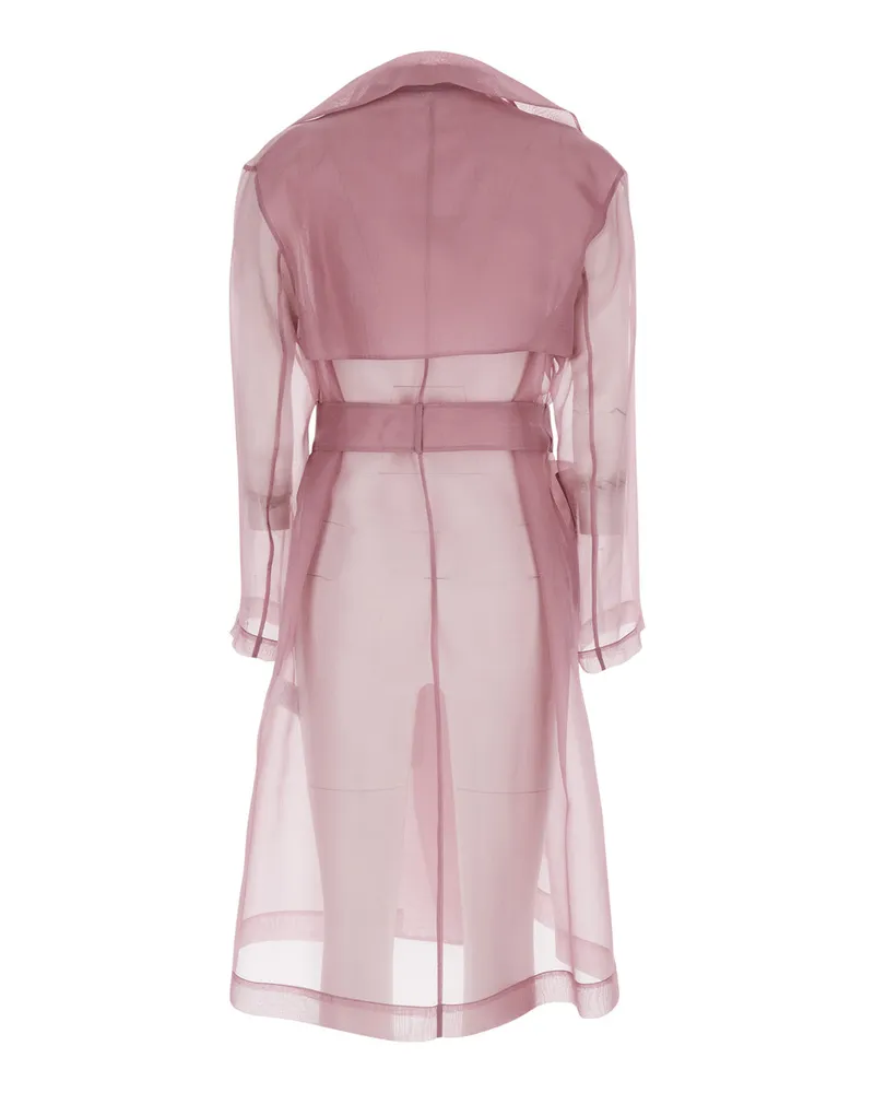 Antonelli Firenze Women's Trench Coat Valmorea Pink Silk Pink