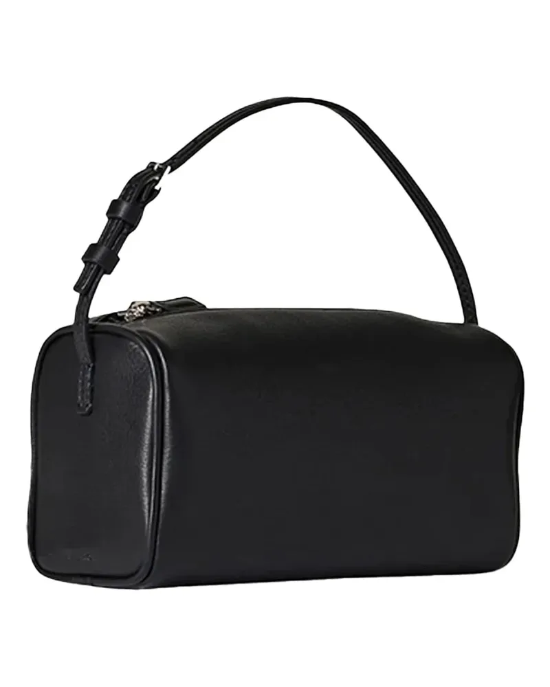 The Row Leather Shoulder Bag — Black Black