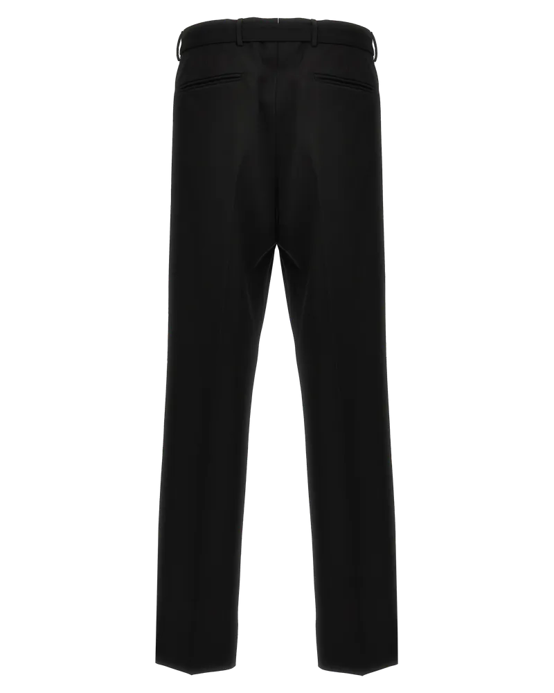 Prada Men Black Virgin Wool Dress Pants Black