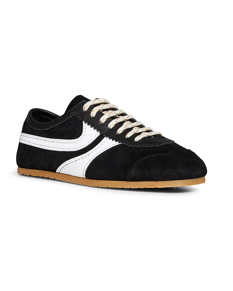 Dries van Noten Suede and Leather Sneakers — Black Black