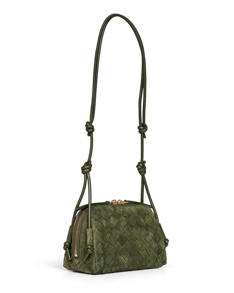 Bottega Veneta Women's Pouch Concert Green Tweed Calfskin Green