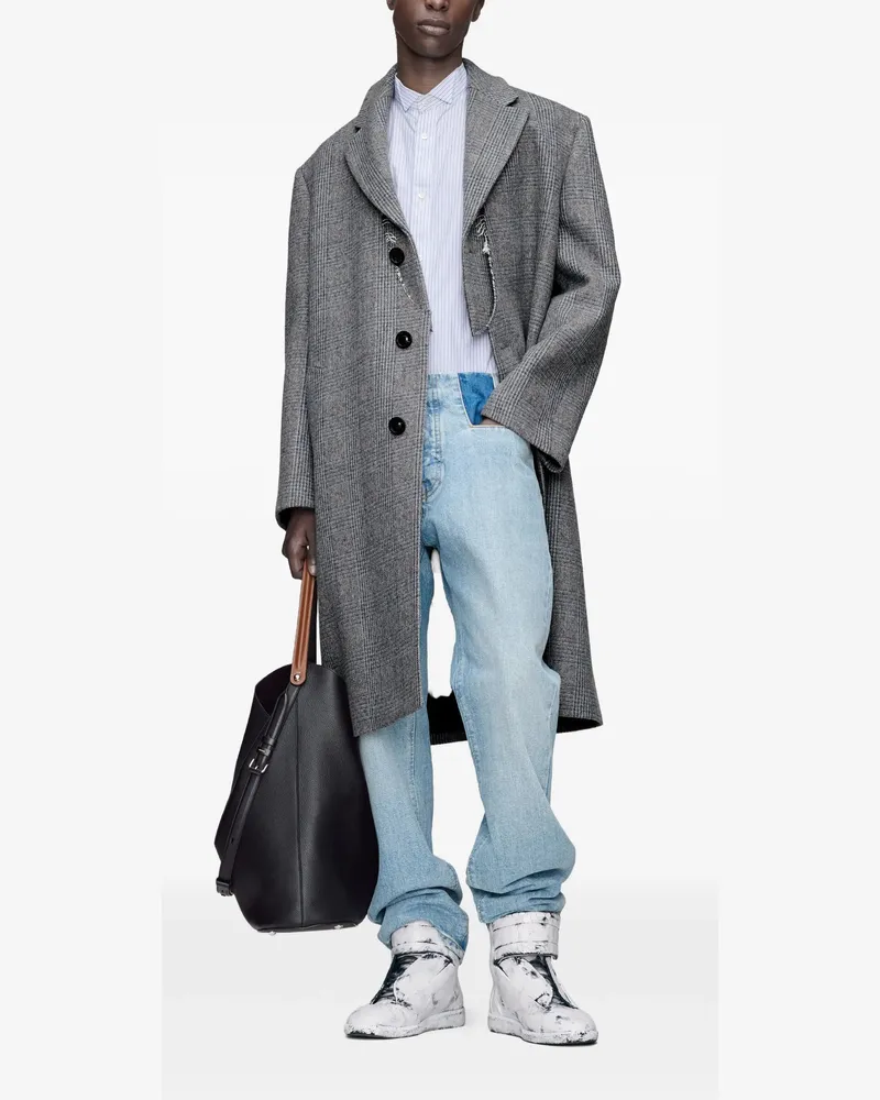 Maison Margiela Foldable Collar Coat — Gray Gray