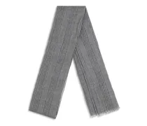 Women's Linen Scarf With Lurex Details Grigio+argento Linen; Viscose; Polyester Scarfs