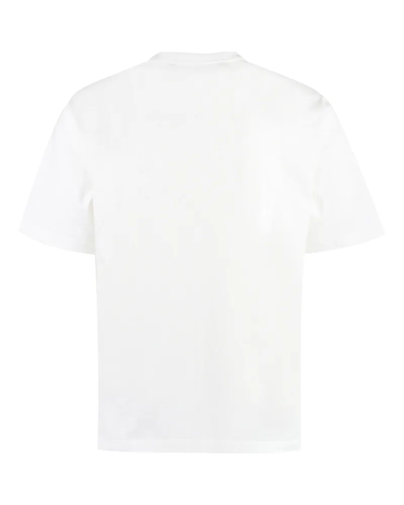 Palm Angels Men Cotton Crew-Neck T-Shirt White T-Shirts And Polos White