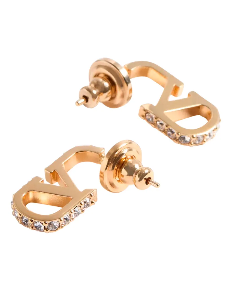 Valentino Garavani Women's Earrings Vlogo Bronze Metallic Bronze