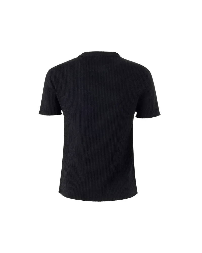 Tom Ford Women's Black Silk T-Shirt Black