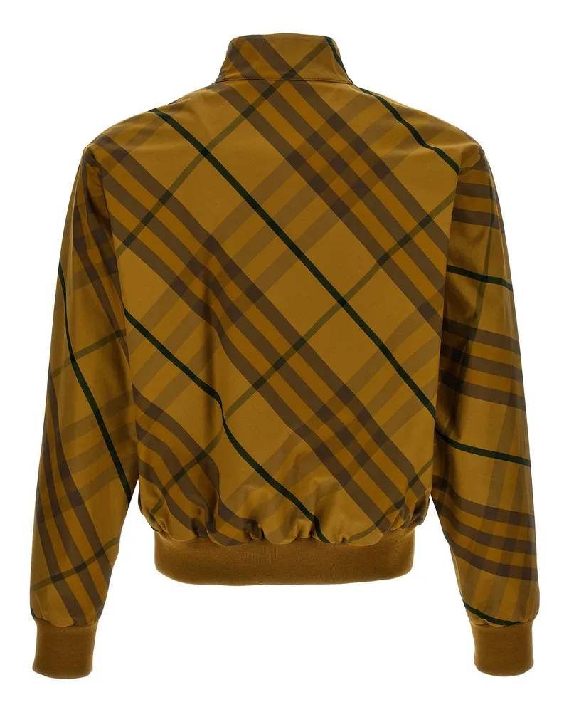 Burberry Check Print Cotton Jacket — Ochre Gold