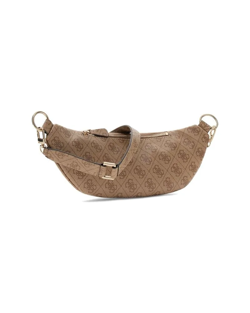 Guess Women's Pouch Latte Logo Polyurethane Beige