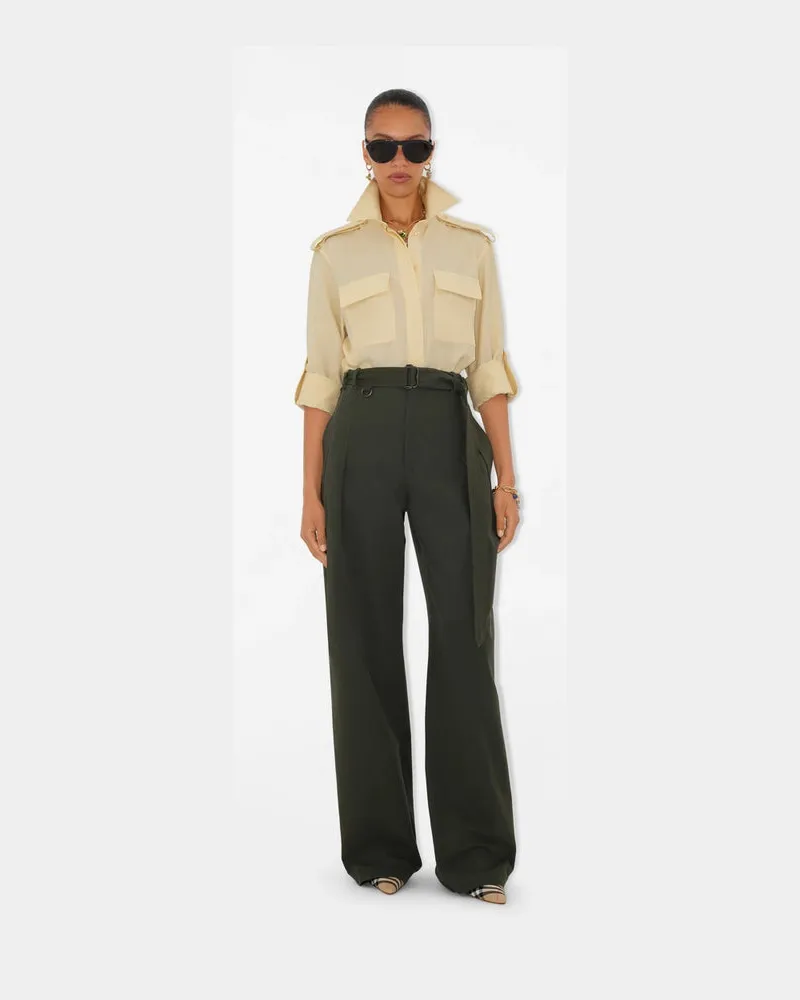 Burberry Burb H25 Trousers — Olive Olive
