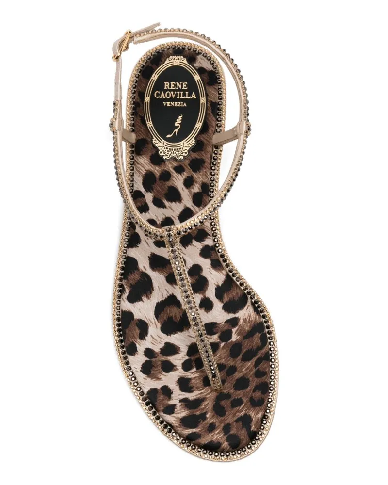 René Caovilla Diana Sandal — Tan Tan