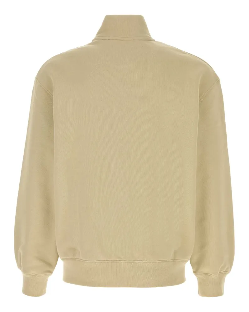 Kitsuné Qm02151km0341 0450 Tealeaf Exterior: Organic Cotton Felpe Sweater Beige