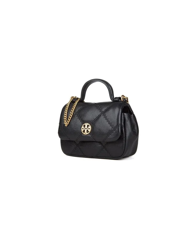 Tory Burch Women's Top Handle Bag Black Leather Top-handle-bags Black