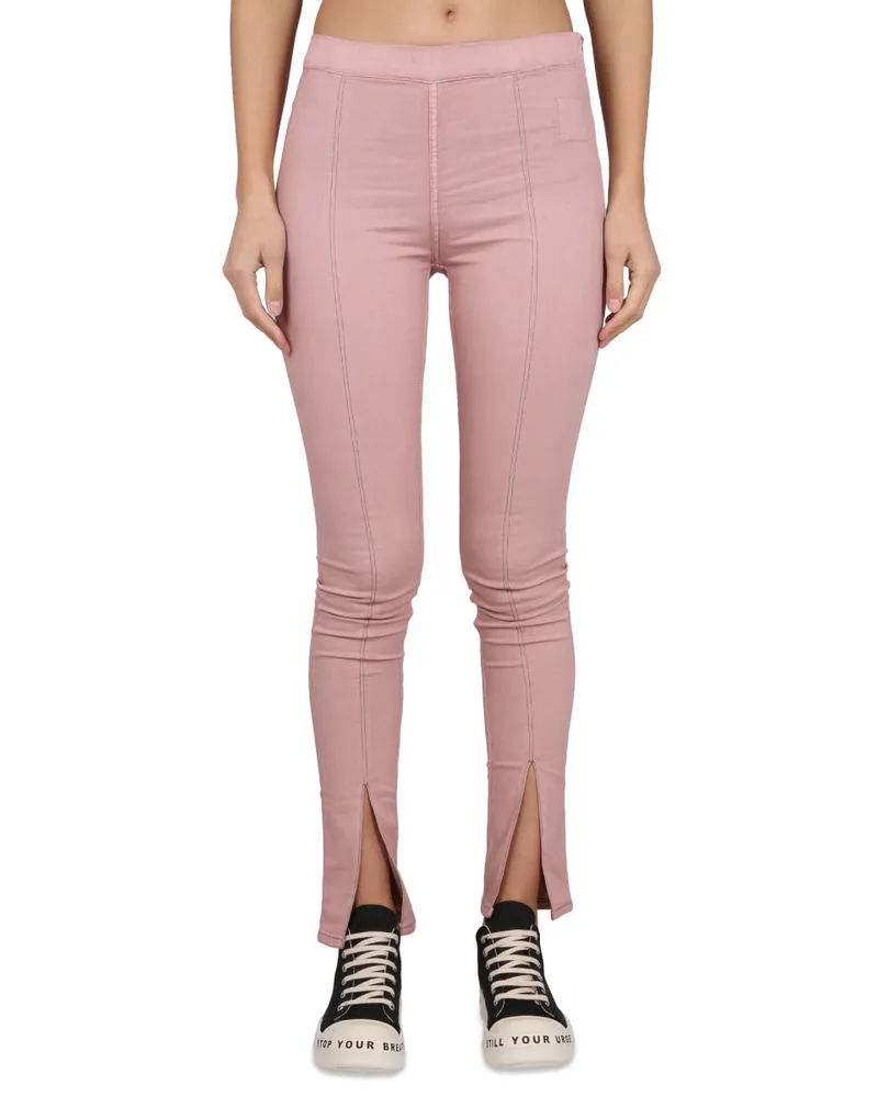 DRKSHDW by Rick Owens Denim Cotton Leggings — Pink Pink
