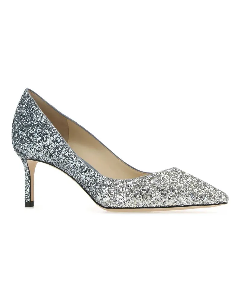 Jimmy Choo Women's Embellished Romy 60 Pumps Silverduskblue Scarpe Con Tacco High Heel Shoes Silver