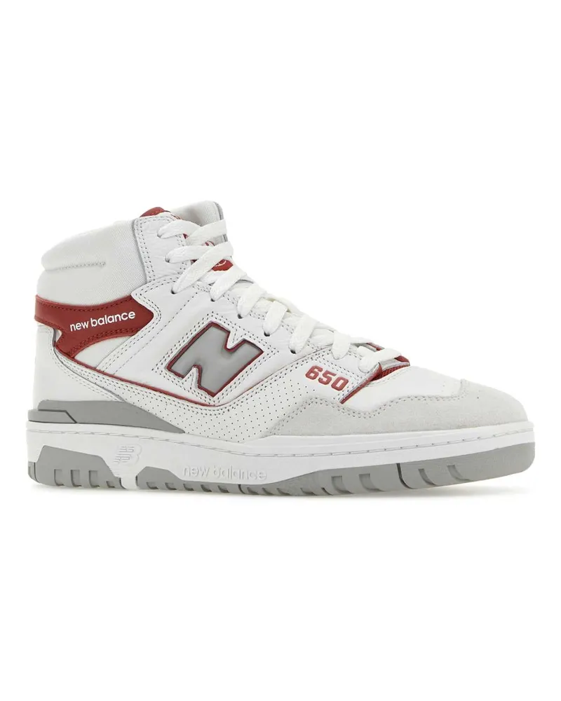 New Balance Unisex Multicolor Leather And Suede 650 Sneakers White White
