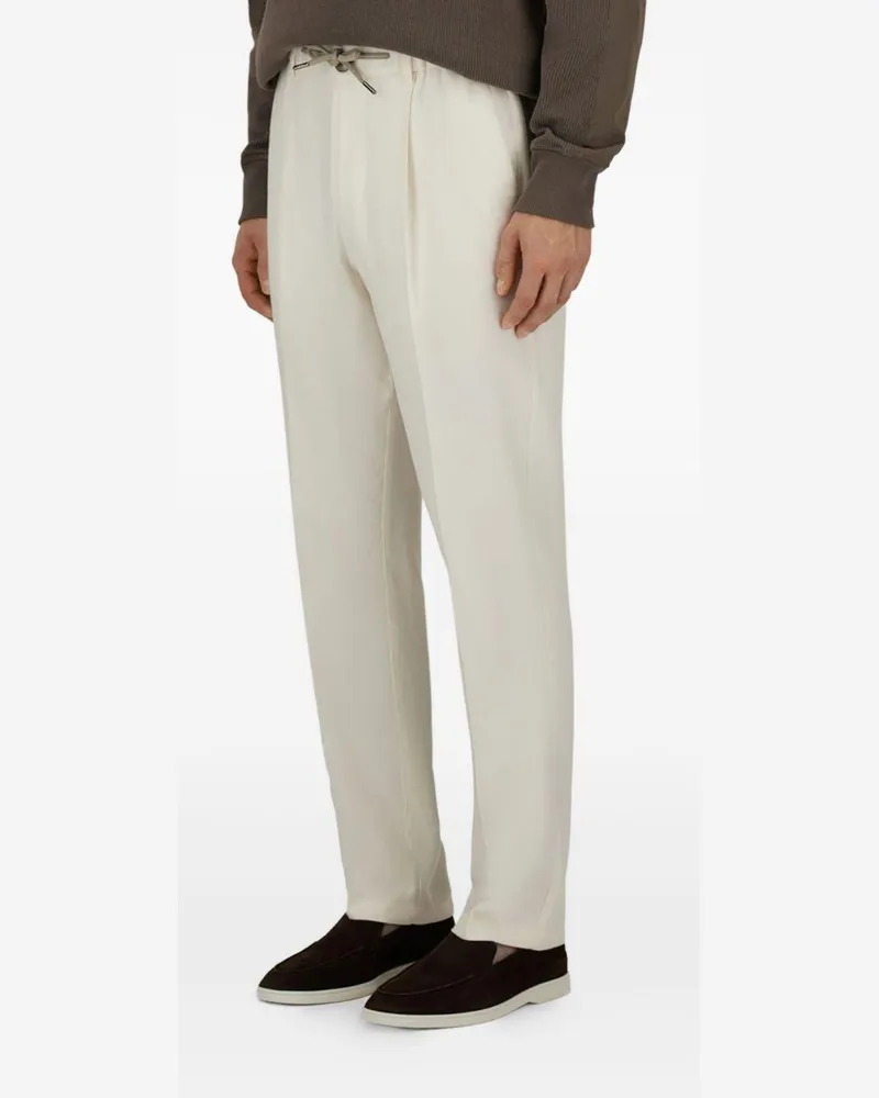 Herno Men Trousers Ivory Silk Ivory