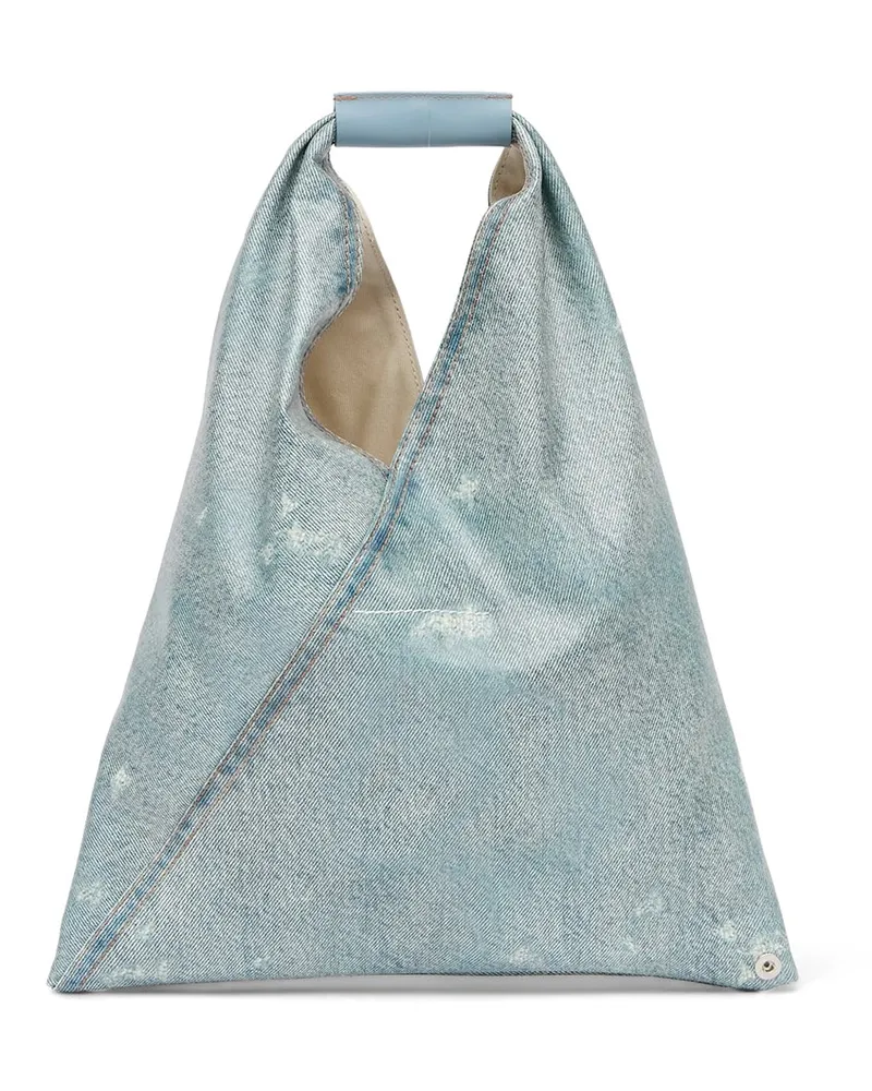 Maison Margiela Women's Shoulder Bag Japanese Bleached Denim Blue