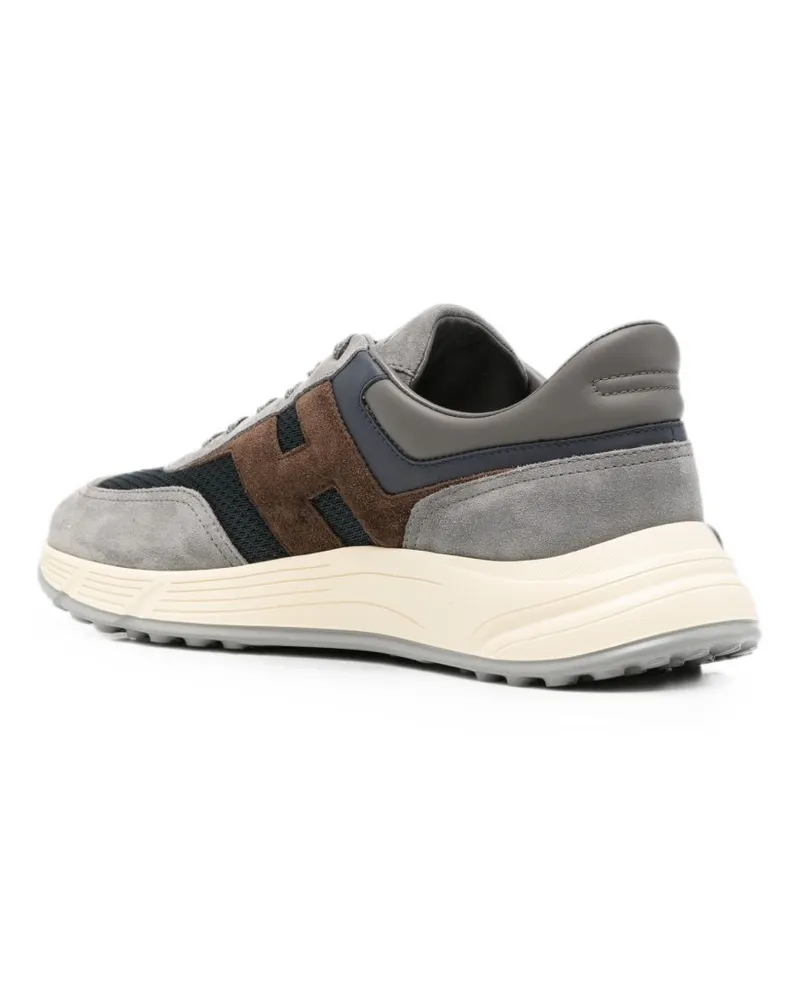 Hogan Colorblock Suede Sneaker — Grey Grey