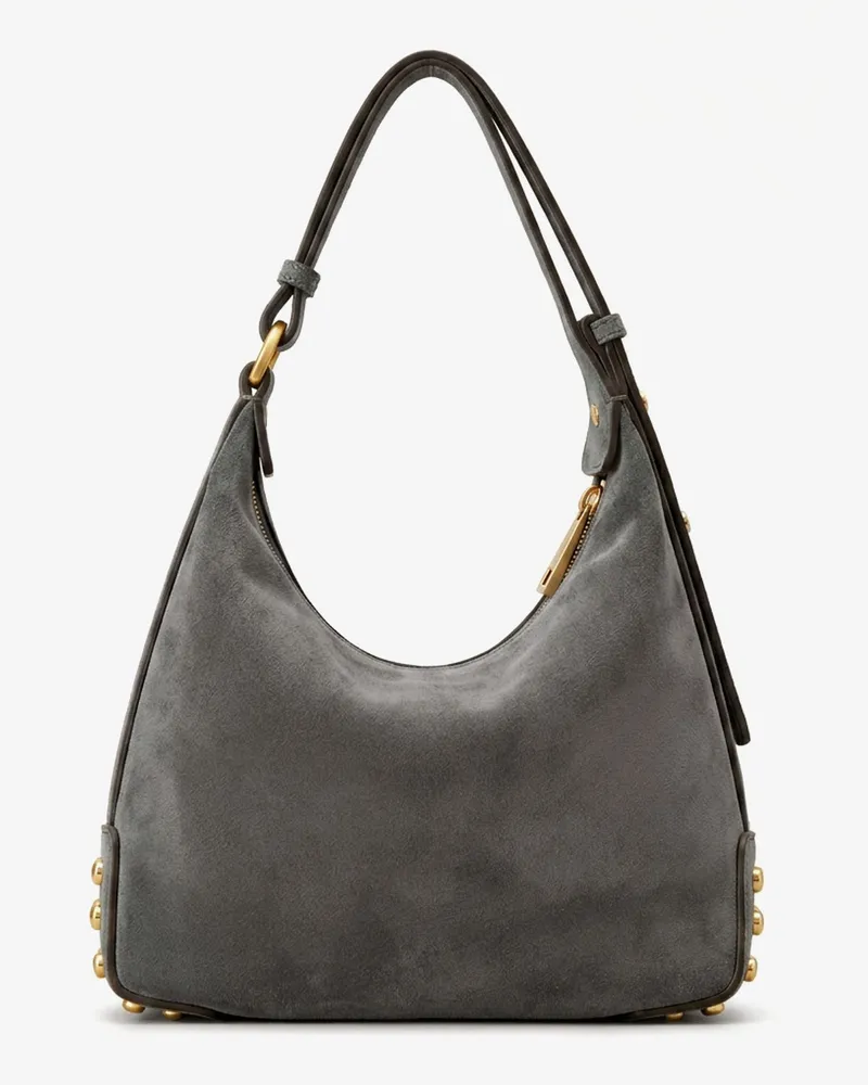 TOD'S Women's Shoulder Bag Mini Suede Grey Gray