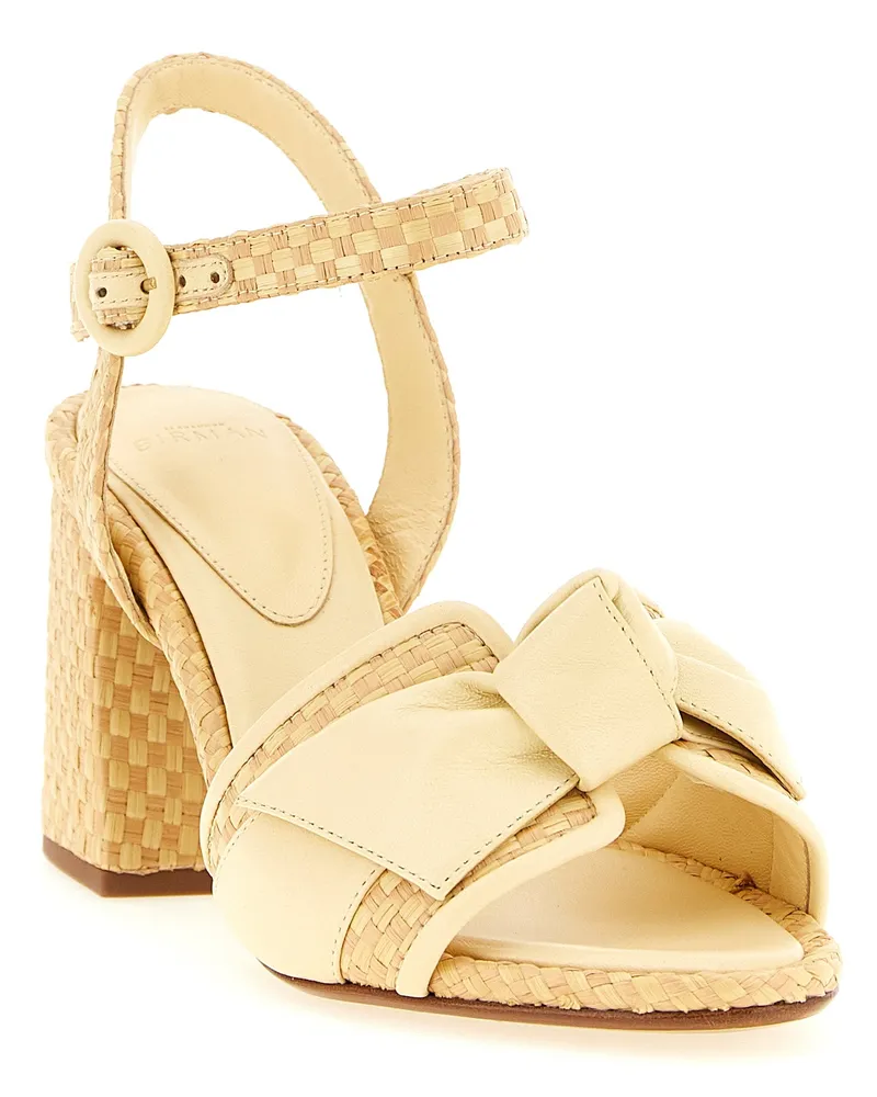 Alexandre Birman Women's Bicolor Cowhide Platform Sandals Yellow