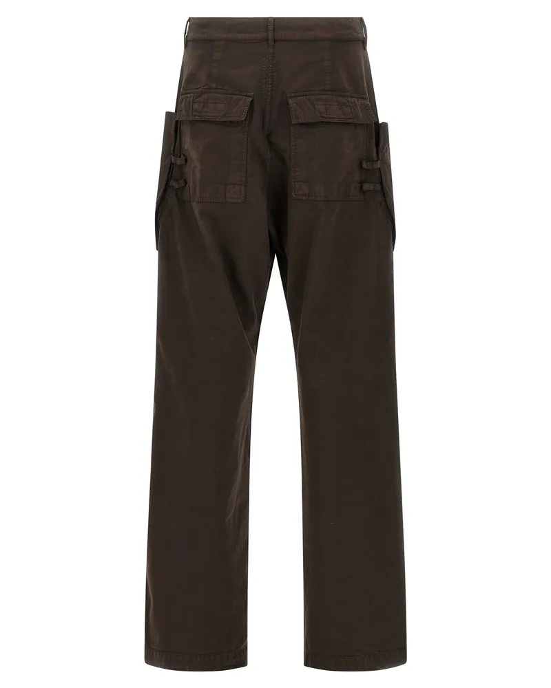 DRKSHDW by Rick Owens Men's Brown Cotton Cargo Pants Brown