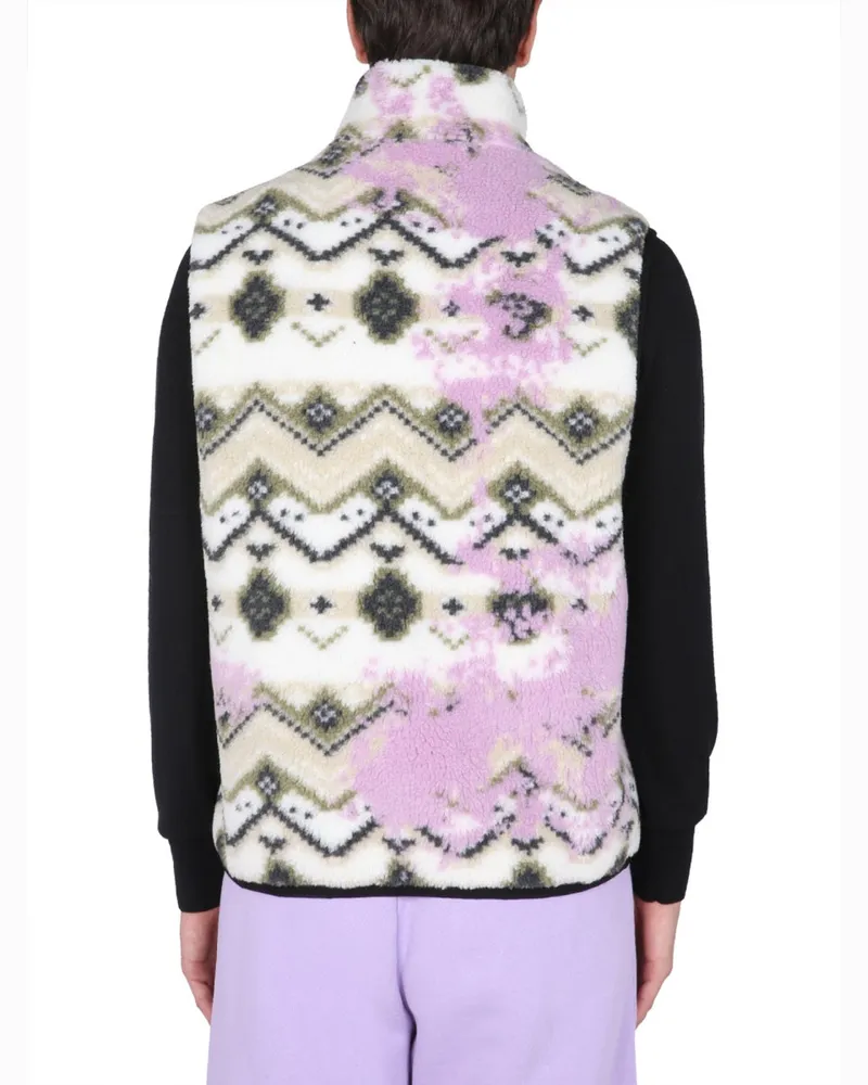 MSGM Fleece Sherpa Vest — Multicolor Multicolor
