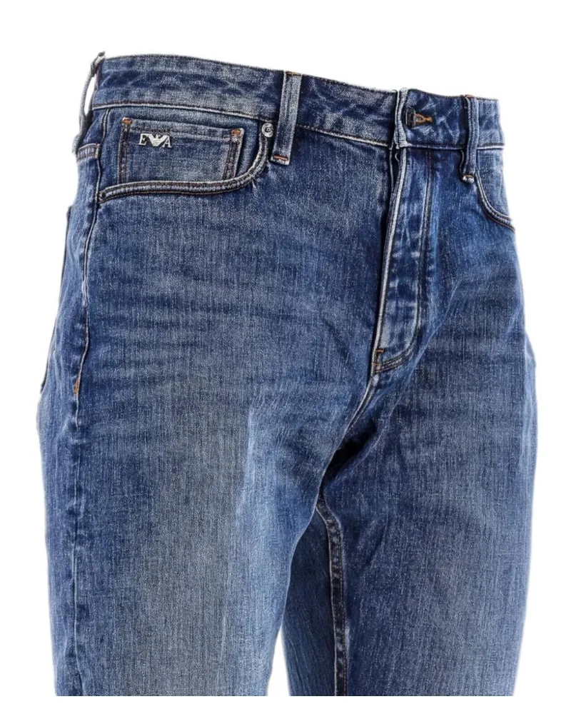 Emporio Armani Faded Denim Jeans — Blue Blue