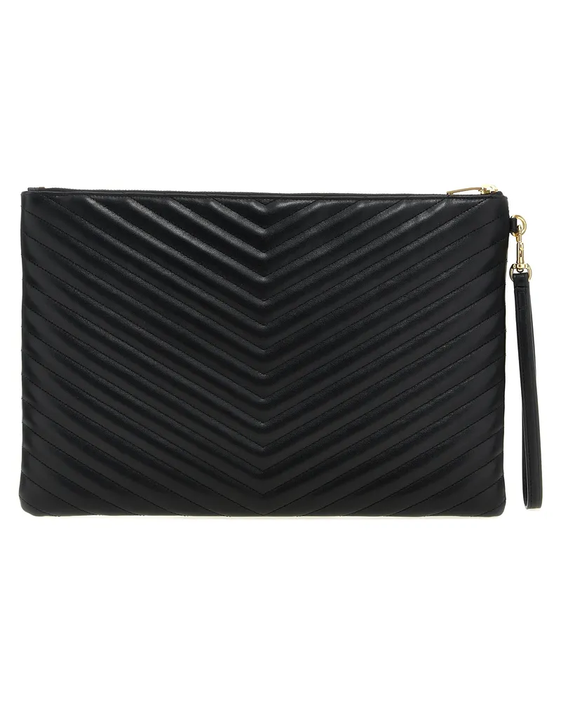 Saint Laurent Women's Black Calfskin Clutch Bag Black