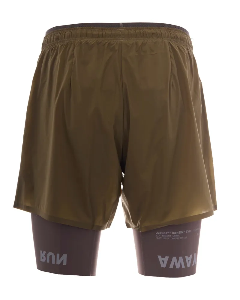 Satisfy Men's Bermuda Shorts Techsilk 8 Military Olive Shell: Polyamide Trousers Green