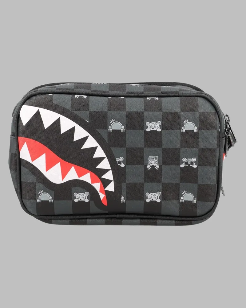Sprayground Kids' Toiletry Brick Peeking Character Multicolour Polyvinyl Chloride Clutch Bags Multicolor