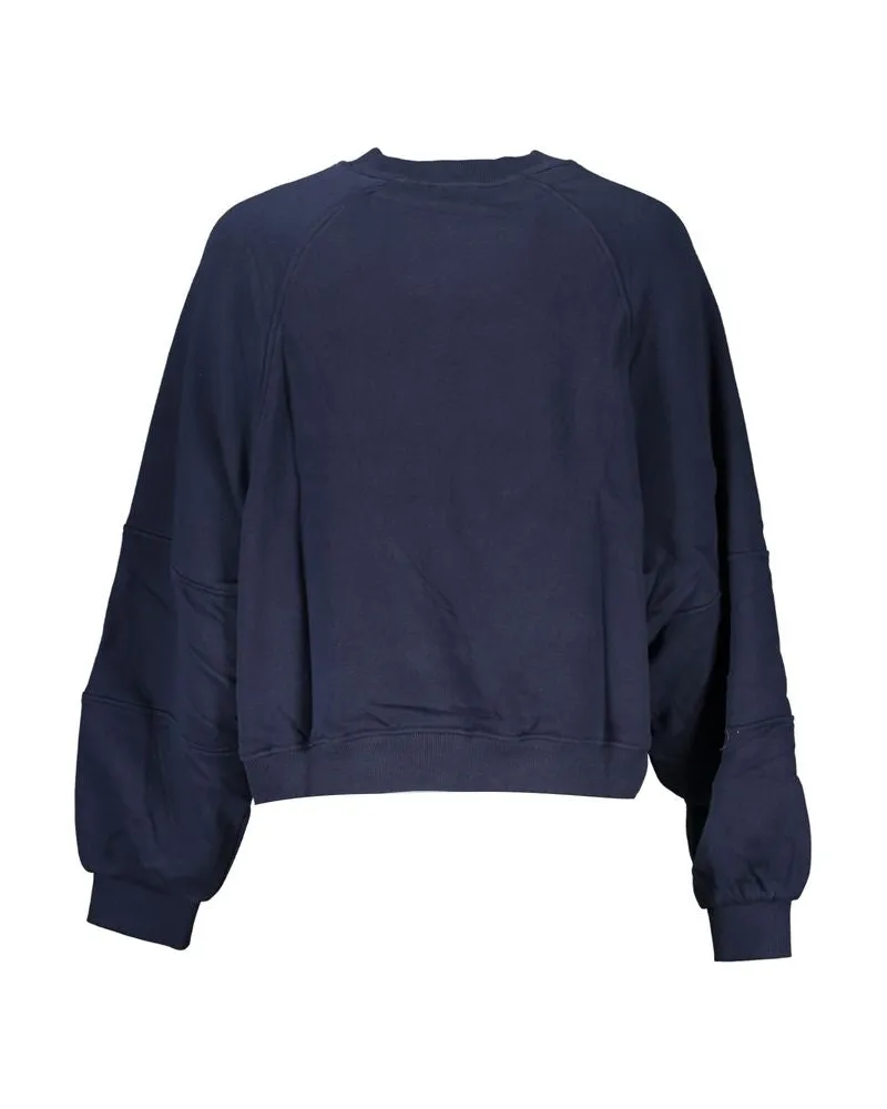 Tommy Hilfiger Logo-Print Cotton Sweatshirt — Blue Blue