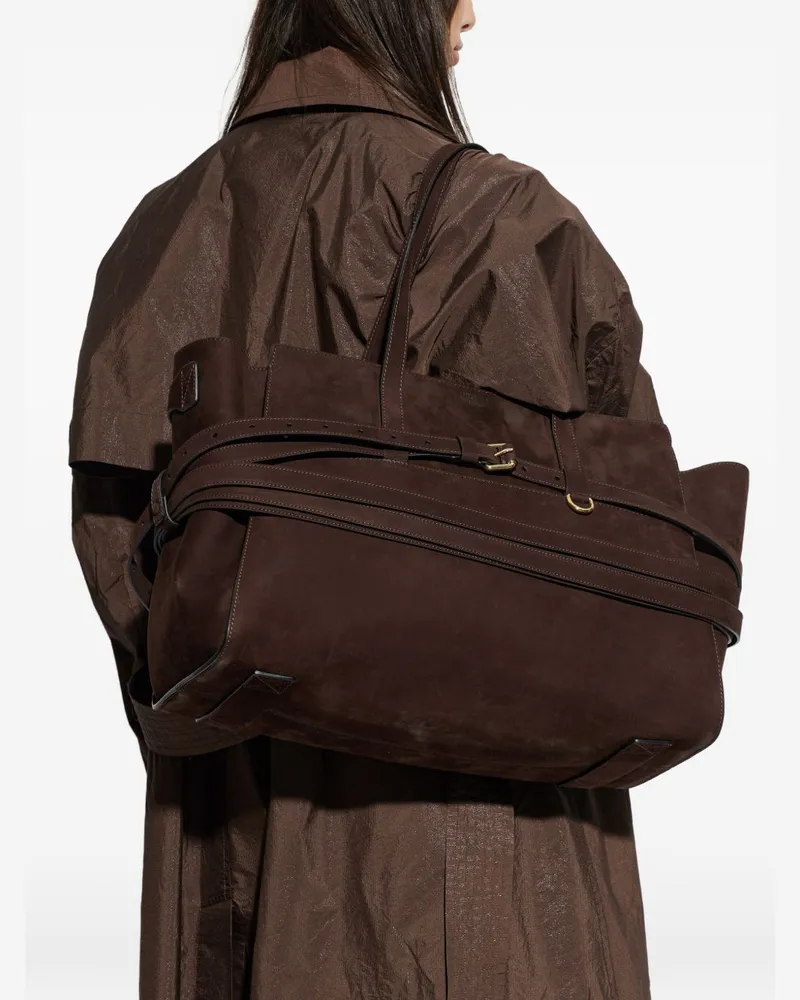 Moschino Tie Me Tote Bag — Brown Brown