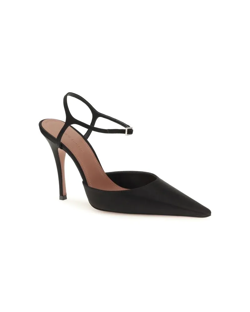 Amina Muaddi Carolyn Pump — Black Black