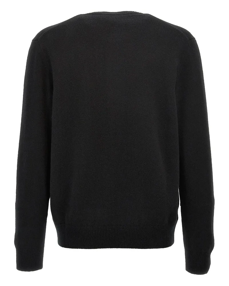 Zanone Wool Crewneck Sweater — Black Black