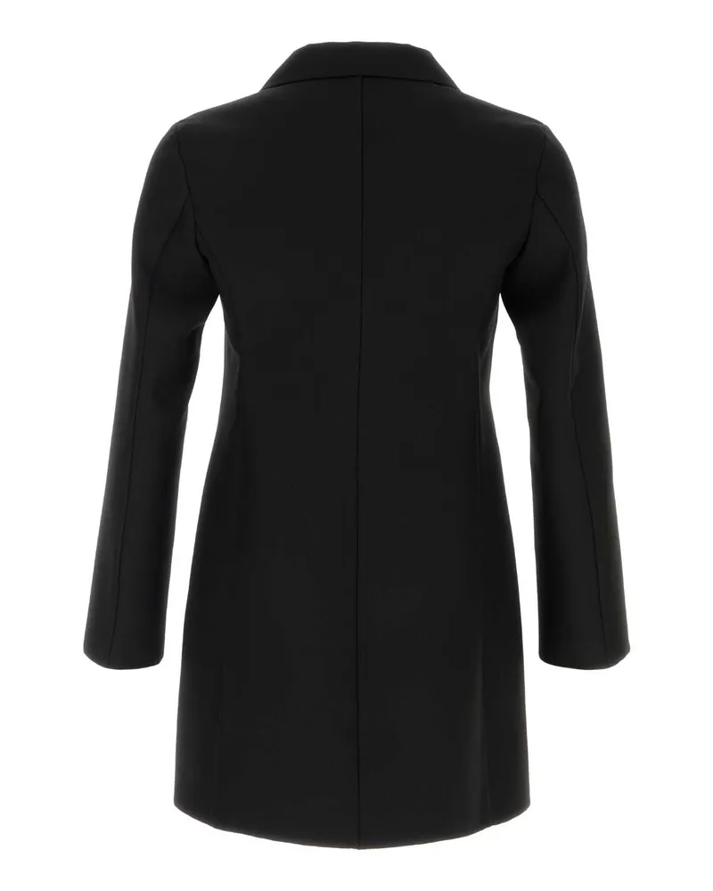 Jil Sander J21aa0206j40326 001 Black Exterior: Virgin Wool Silk Cappotti Coat Black