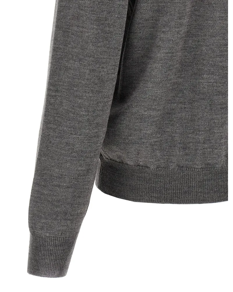 Magliano Jacquard Car-Print Wool Sweatshirt — Gray Gray