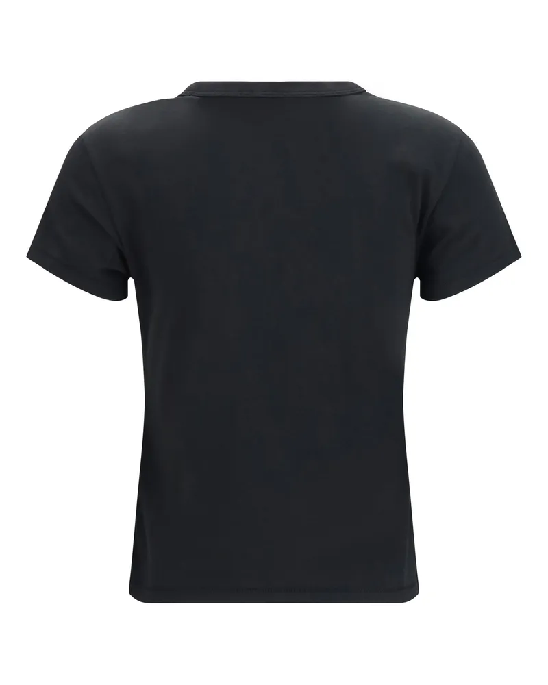Kenzo Women's Tulip Embroidered Cotton T-Shirt Black T-Shirts And Polos Black