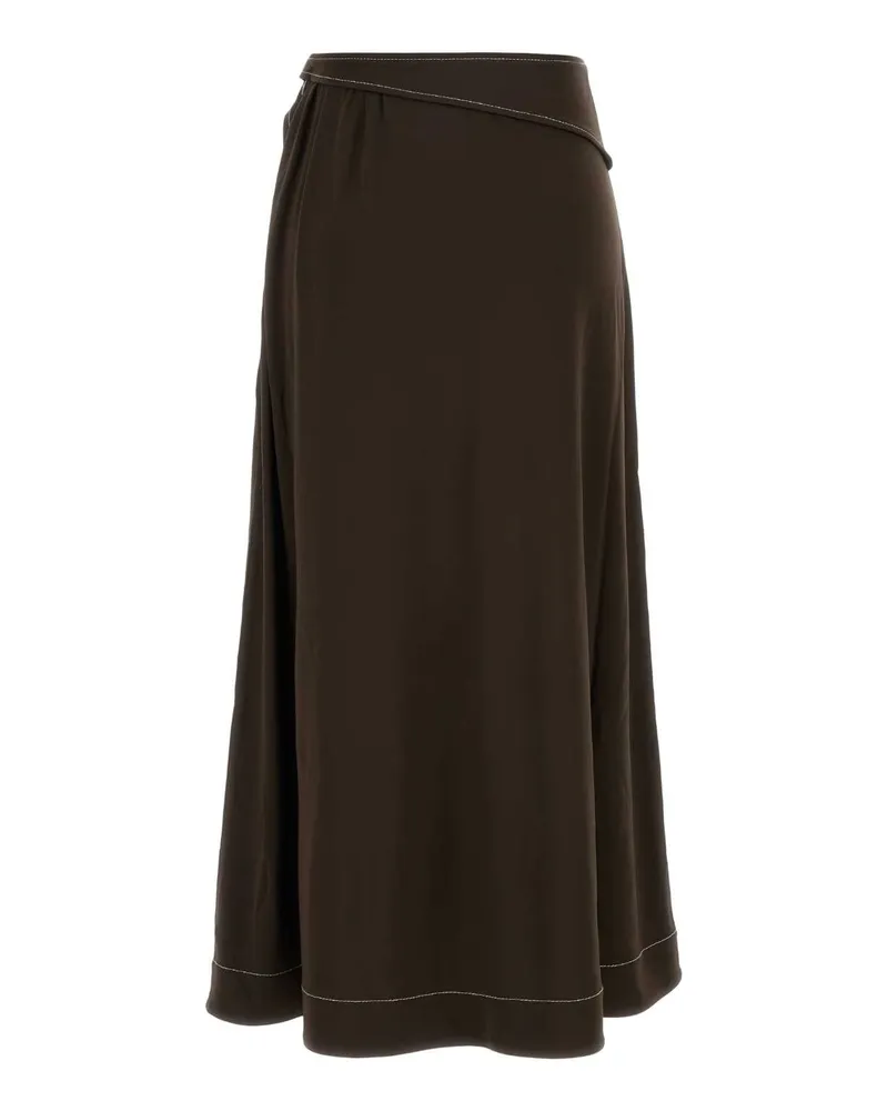 Tory Burch Women's Brown Viscose Skirt Gonne Brown